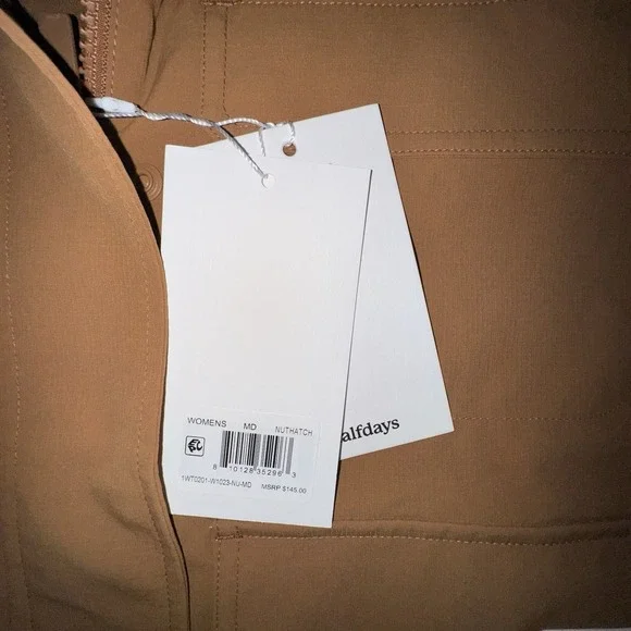 Halfdays Nan Field Jacket Medium Womens Nuthatch Brown Utility NWT $145 - Picture 2 of 6